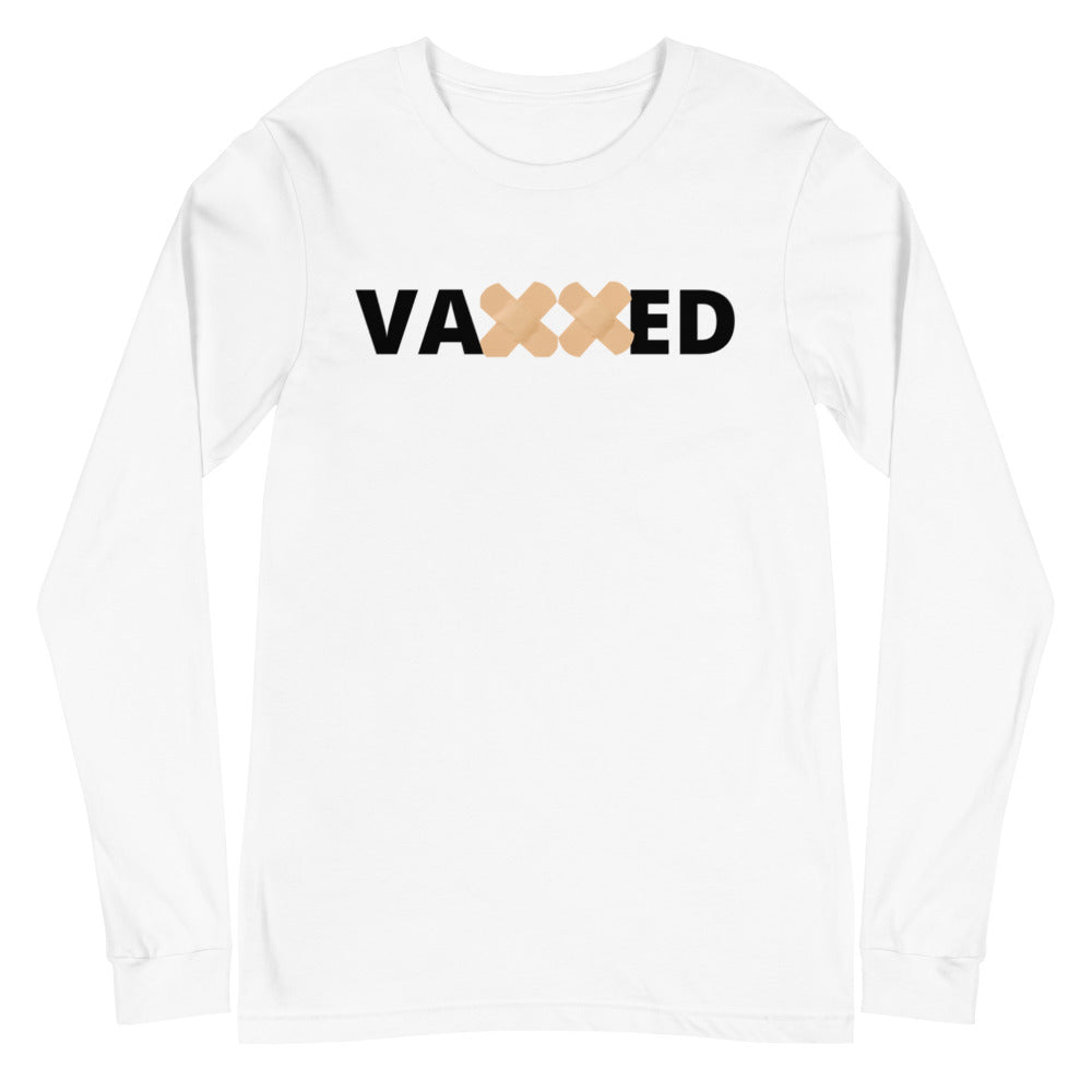 Vaxxed White Long Sleeve Tee